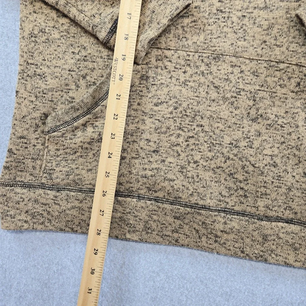 BKE‎ Hoodie Mens M Beige Pullover Hooded Pockets Tagless Fleece Striped